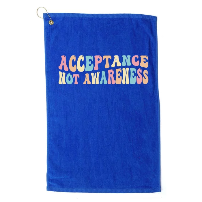 Acceptance Neurodiversity Autism Neurodivergent Gift Platinum Collection Golf Towel