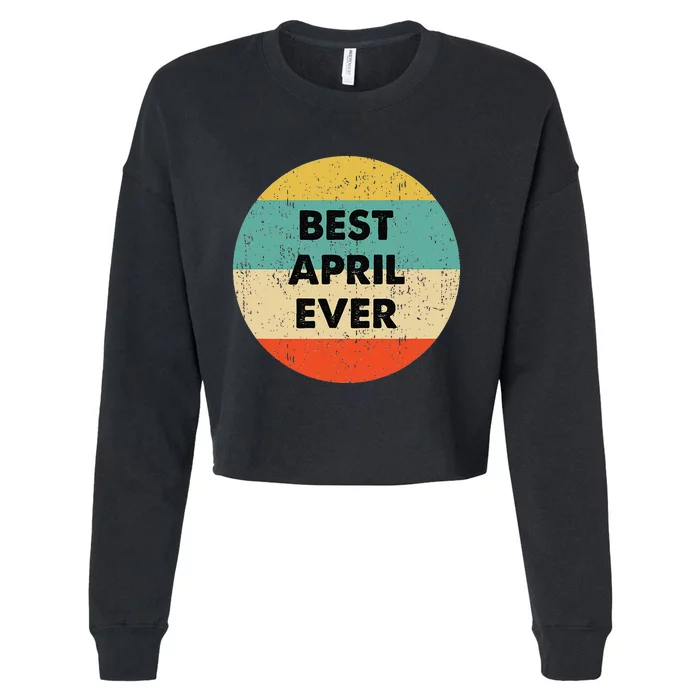 April Name Cropped Pullover Crew