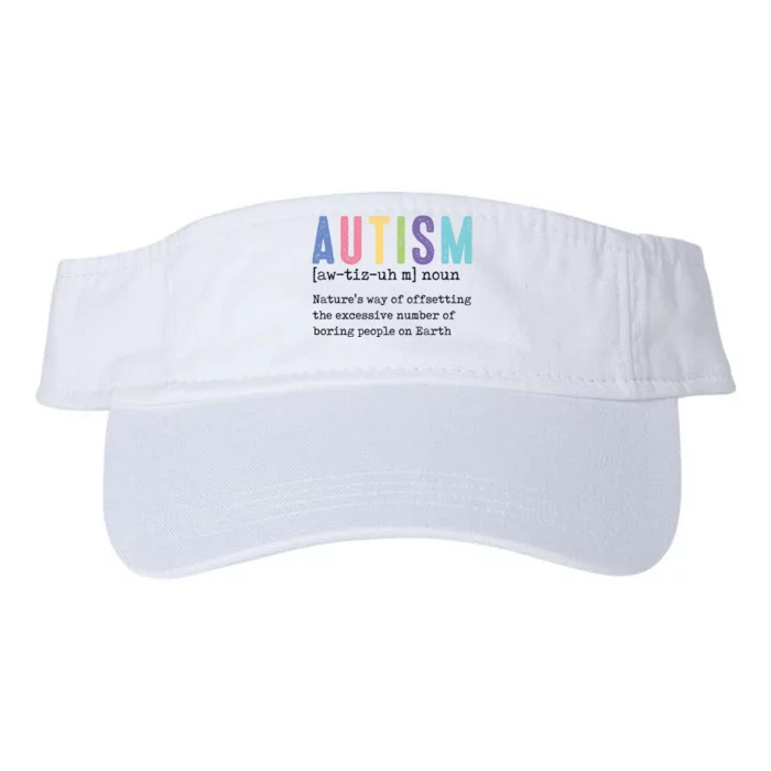 Autism Noun Autism Awareness Month Supporter Valucap Bio-Washed Visor