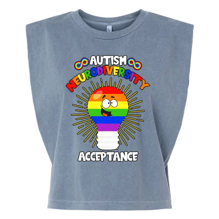 Autism Neurodiversity Acceptance Kawaii LGBT LGBTQ Light Autism Awareness Month Garment-Dyed Women's Muscle Tee