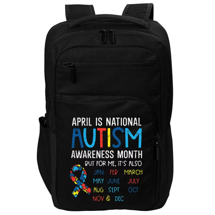 April National Autism Awareness Month Ribbon Impact Tech Backpack