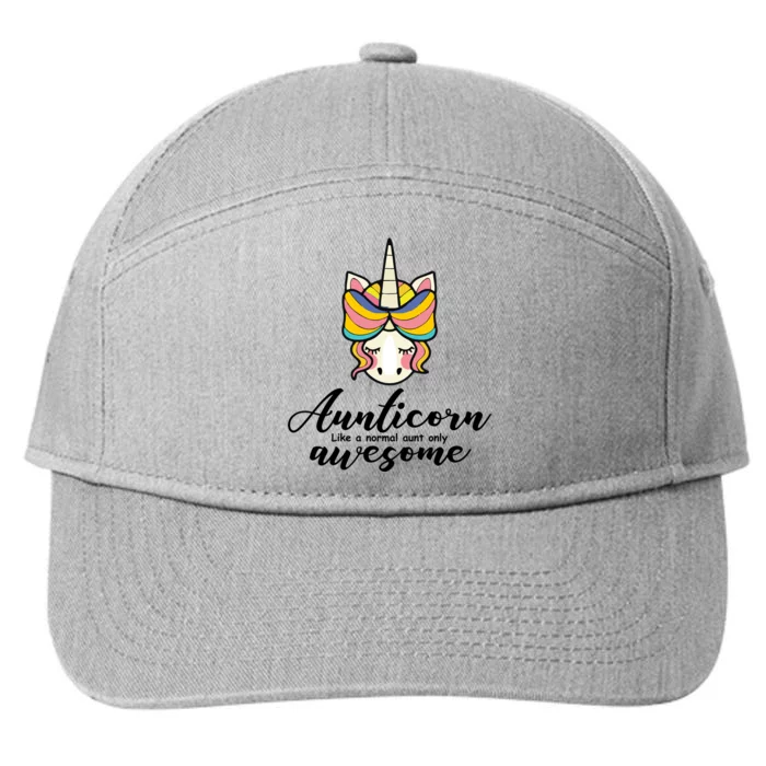 Aunticorn Normal Aunt But Awesome Christmas Gift 7-Panel Snapback Hat