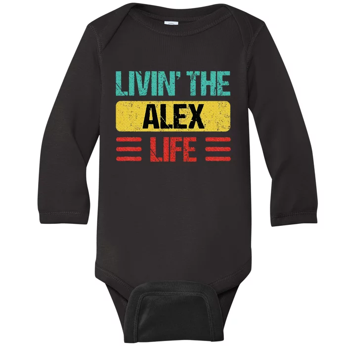 Alex Name Baby Long Sleeve Bodysuit