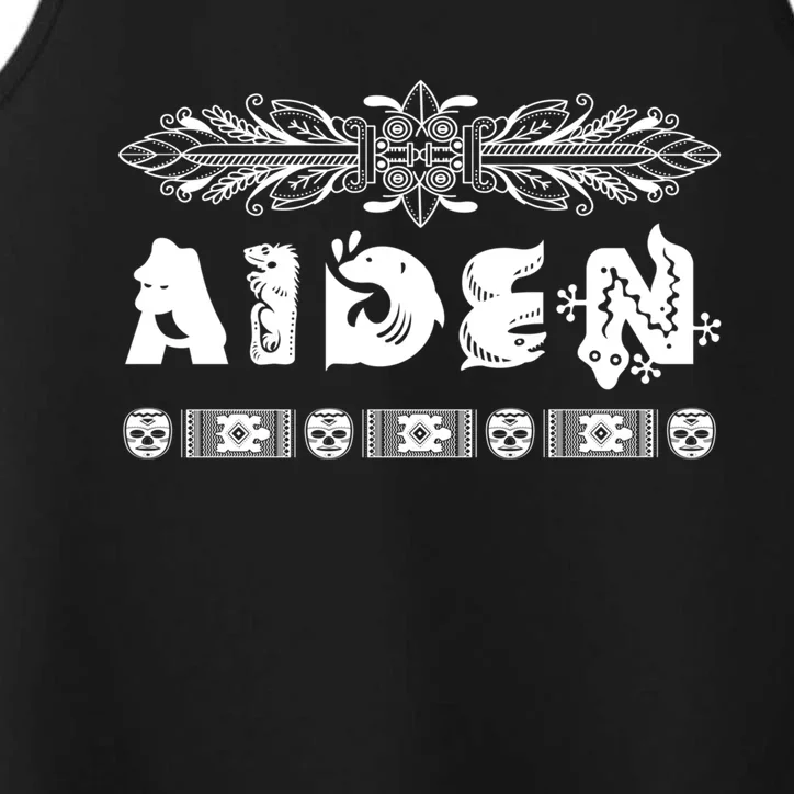 Aiden Name Animals African Style Personalized Gift Performance Tank