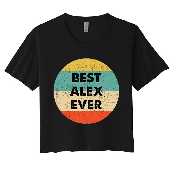 Alex Name Women's Crop Top Tee