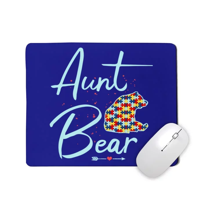 Autistic Niece Autistic Nephew Aunt Bear Autism Aunt Cool Gift Mousepad