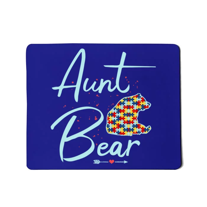 Autistic Niece Autistic Nephew Aunt Bear Autism Aunt Cool Gift Mousepad