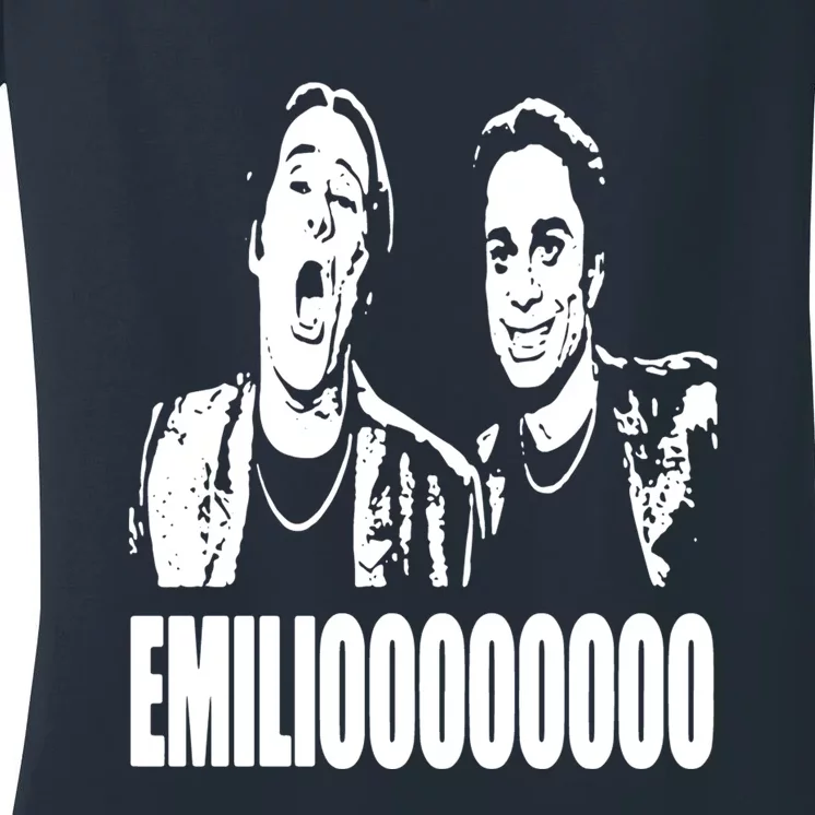 A Night At The Roxbury Movie SNL Emilioooooo Funny Women's V-Neck T-Shirt