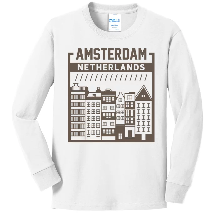 Amsterdam Netherlands Kids Long Sleeve Shirt