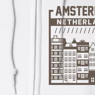 Amsterdam Netherlands Full Zip Hoodie