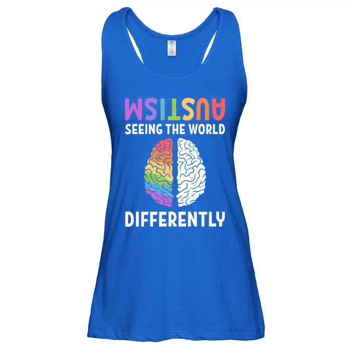 Autism Neurodiversity Autism Seeing The World Differently Meaningful Gift Ladies Essential Flowy Tank