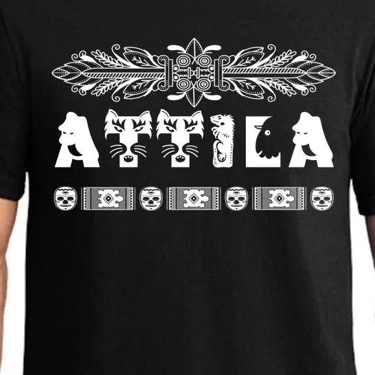 Attila Name Animals African Style Personalized Meaningful Gift Pajama Set