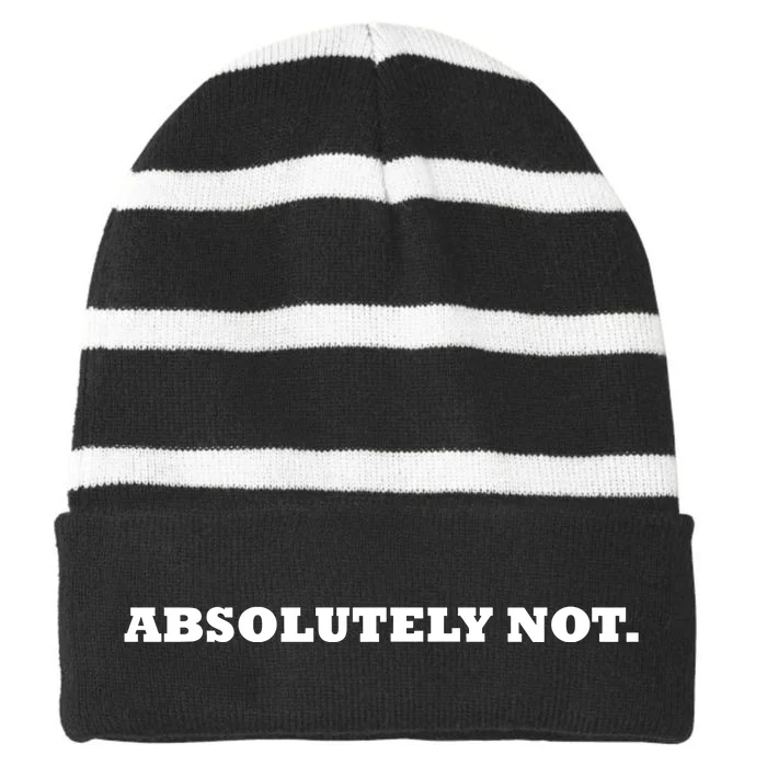 Absolutely Not Striped Beanie with Solid Band