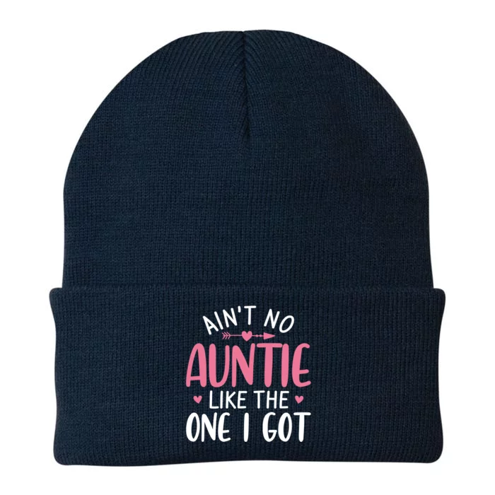 Aint No Auntie Like The One I Got Funny Aunt Tee For Niece Gift Knit Cap Winter Beanie