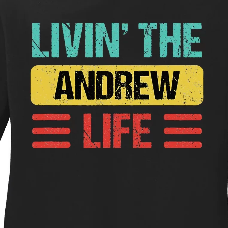 Andrew Name Ladies Long Sleeve Shirt