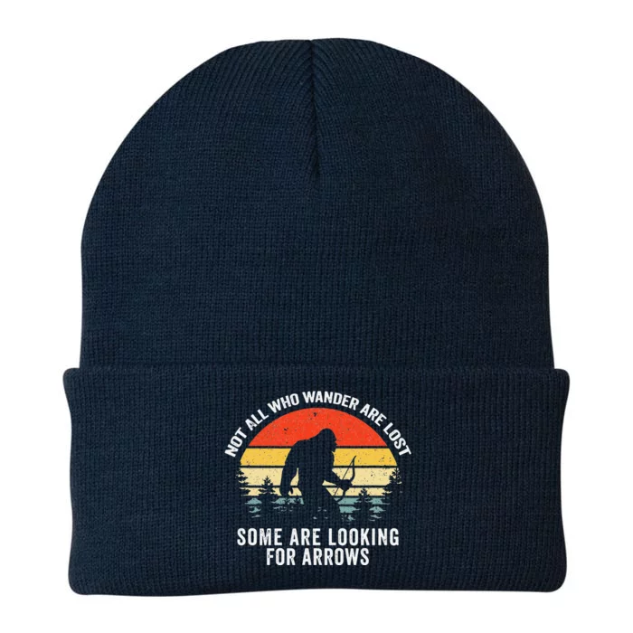 Archery Not All Who Wander Are Lost Bigfoot Hunting Knit Cap Winter Beanie