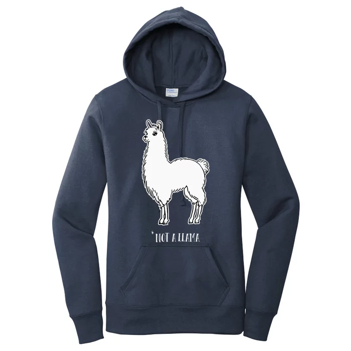 Alpaca Not a Llama Cute Farm Animal Humor Women's Pullover Hoodie