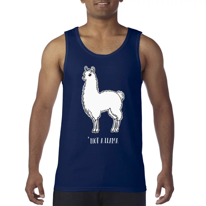 Alpaca Not a Llama Cute Farm Animal Humor Tank Top