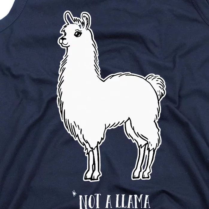 Alpaca Not a Llama Cute Farm Animal Humor Tank Top