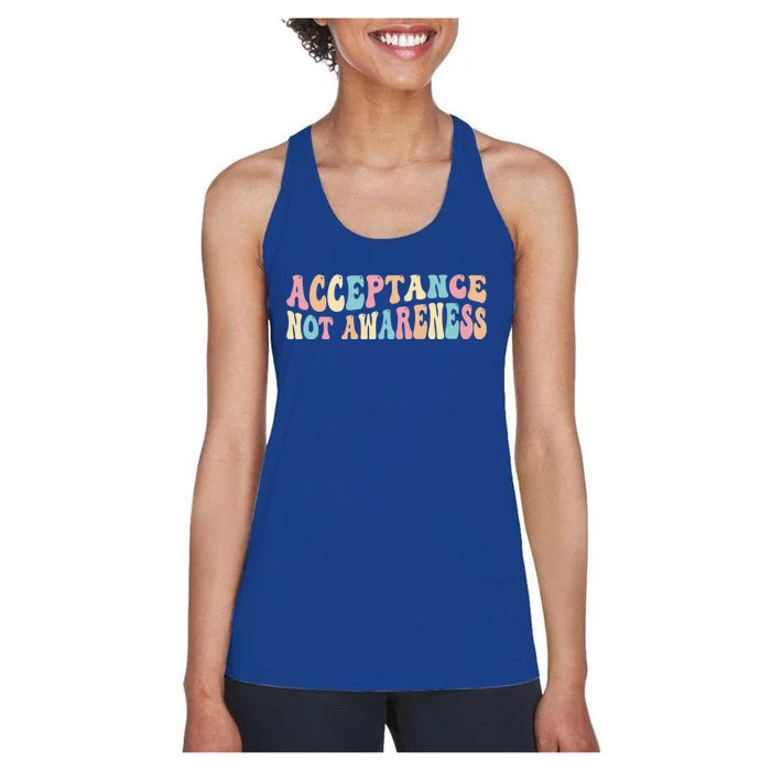 Acceptance Neurodiversity Autism Neurodivergent Great Gift Women's Racerback Tank