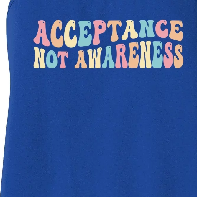 Acceptance Neurodiversity Autism Neurodivergent Great Gift Women's Racerback Tank