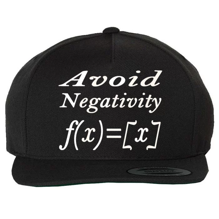 Avoid Negativity Wool Snapback Cap