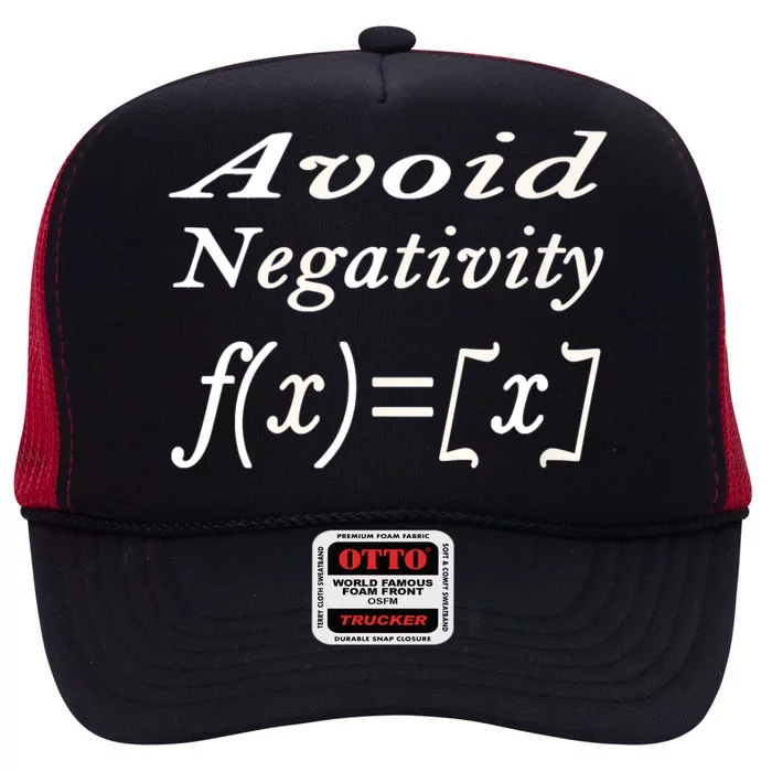 Avoid Negativity High Crown Mesh Trucker Hat