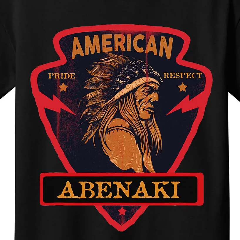 Abenaki Native American Indian Pride Respect Arrow Kids T-Shirt