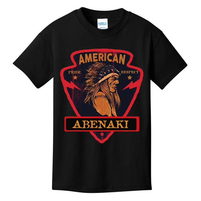 Abenaki Native American Indian Pride Respect Arrow Kids T-Shirt