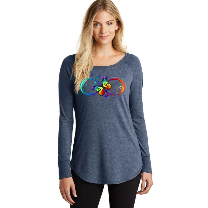 Acceptance Not Awareness Butterfly Women's Perfect Tri Tunic Long Sleeve Shirt