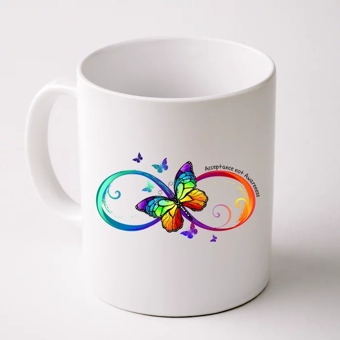 Acceptance Not Awareness Butterfly Front & Back Coffee Mug