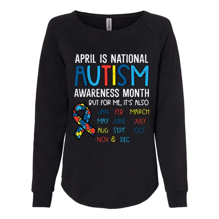 April National Autism Awareness Month Ribbon Men Women Womens California Wash Sweatshirt