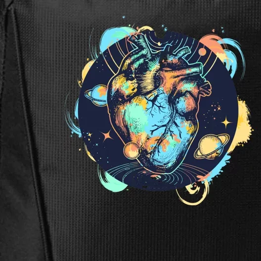 Anatomic Heart Among Galaxies and Planets City Backpack