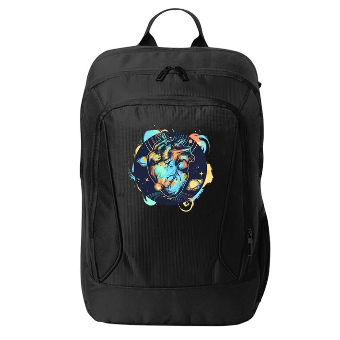 Anatomic Heart Among Galaxies and Planets City Backpack