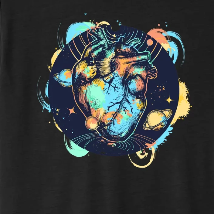 Anatomic Heart Among Galaxies and Planets ChromaSoft Performance T-Shirt