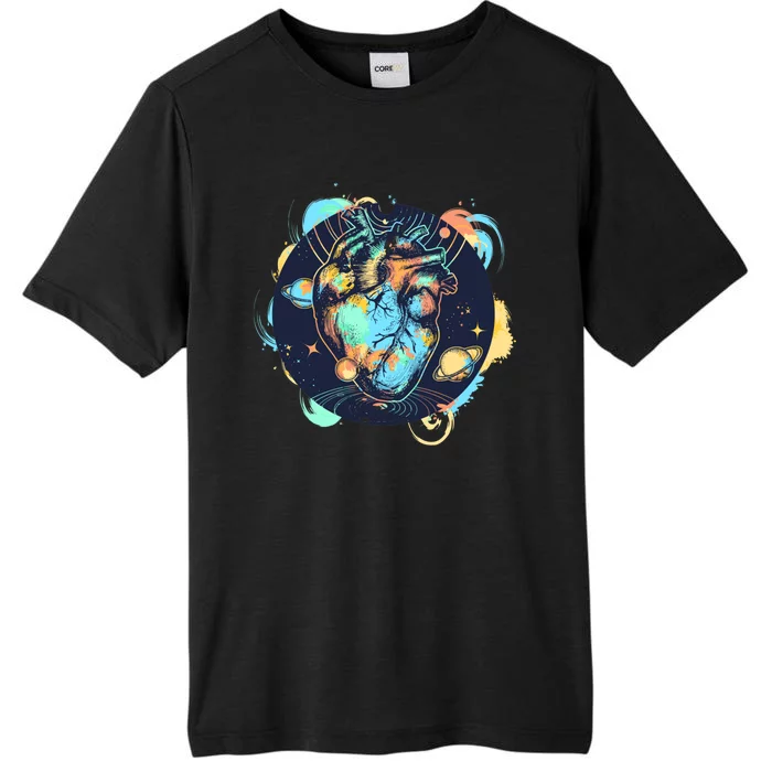 Anatomic Heart Among Galaxies and Planets ChromaSoft Performance T-Shirt