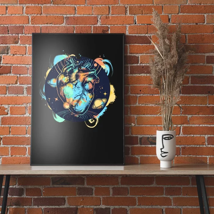 Anatomic Heart Among Galaxies and Planets Poster