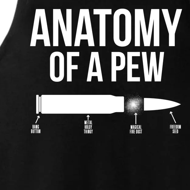 Anatomy Of A Pew Funny Bullet Pro Guns Ladies Tri-Blend Wicking Tank