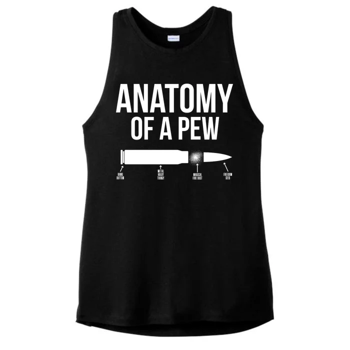 Anatomy Of A Pew Funny Bullet Pro Guns Ladies Tri-Blend Wicking Tank