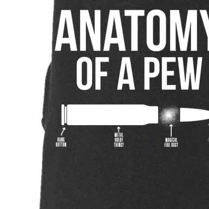 Anatomy Of A Pew Funny Bullet Pro Guns Doggie 3-End Fleece Hoodie