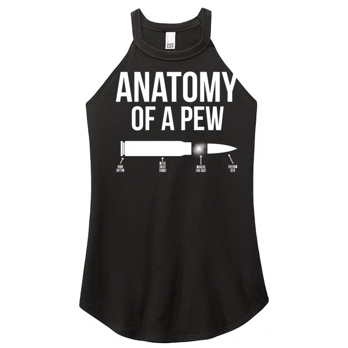 Anatomy Of A Pew Funny Bullet Pro Guns Women’s Perfect Tri Rocker Tank