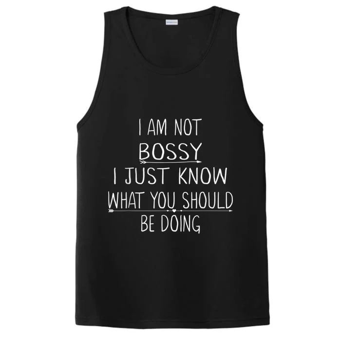 Am Not Bossy I Just Know What You Should Be Doing Funny Performance Tank