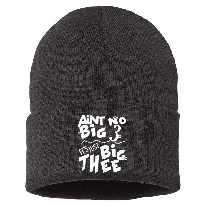 Aint No Big 3 ItS Just Big Thee Sustainable Knit Beanie