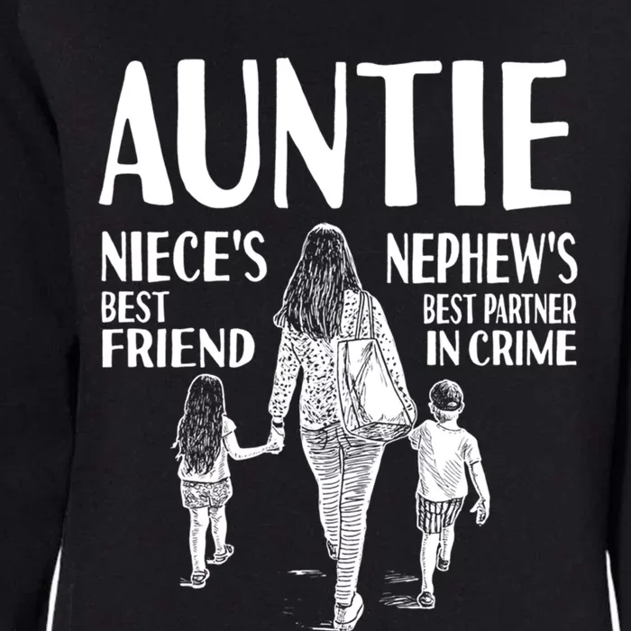 Auntie Nieces Best Friend Nephews Best Partner In Crime Meaningful Gift Womens California Wash Sweatshirt