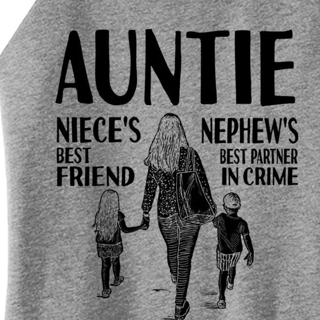 Auntie Nieces Best Friend Nephews Best Partner In Crime Meaningful Gift Women’s Perfect Tri Rocker Tank