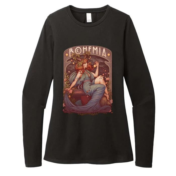 Art Nouveau Bohemia Womens CVC Long Sleeve Shirt