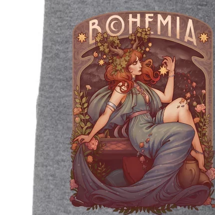 Art Nouveau Bohemia Doggie 3-End Fleece Hoodie