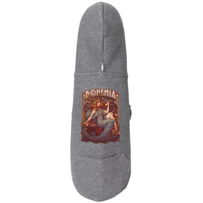 Art Nouveau Bohemia Doggie 3-End Fleece Hoodie