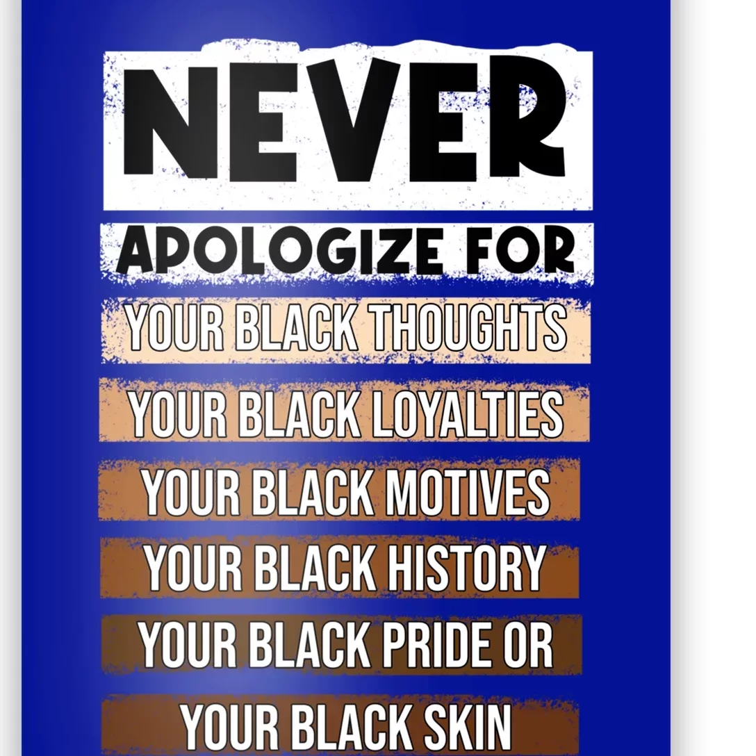 Apologize Never Black History Month Blm Melanin Pride Gift Poster