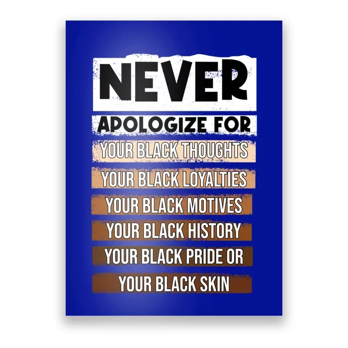 Apologize Never Black History Month Blm Melanin Pride Gift Poster